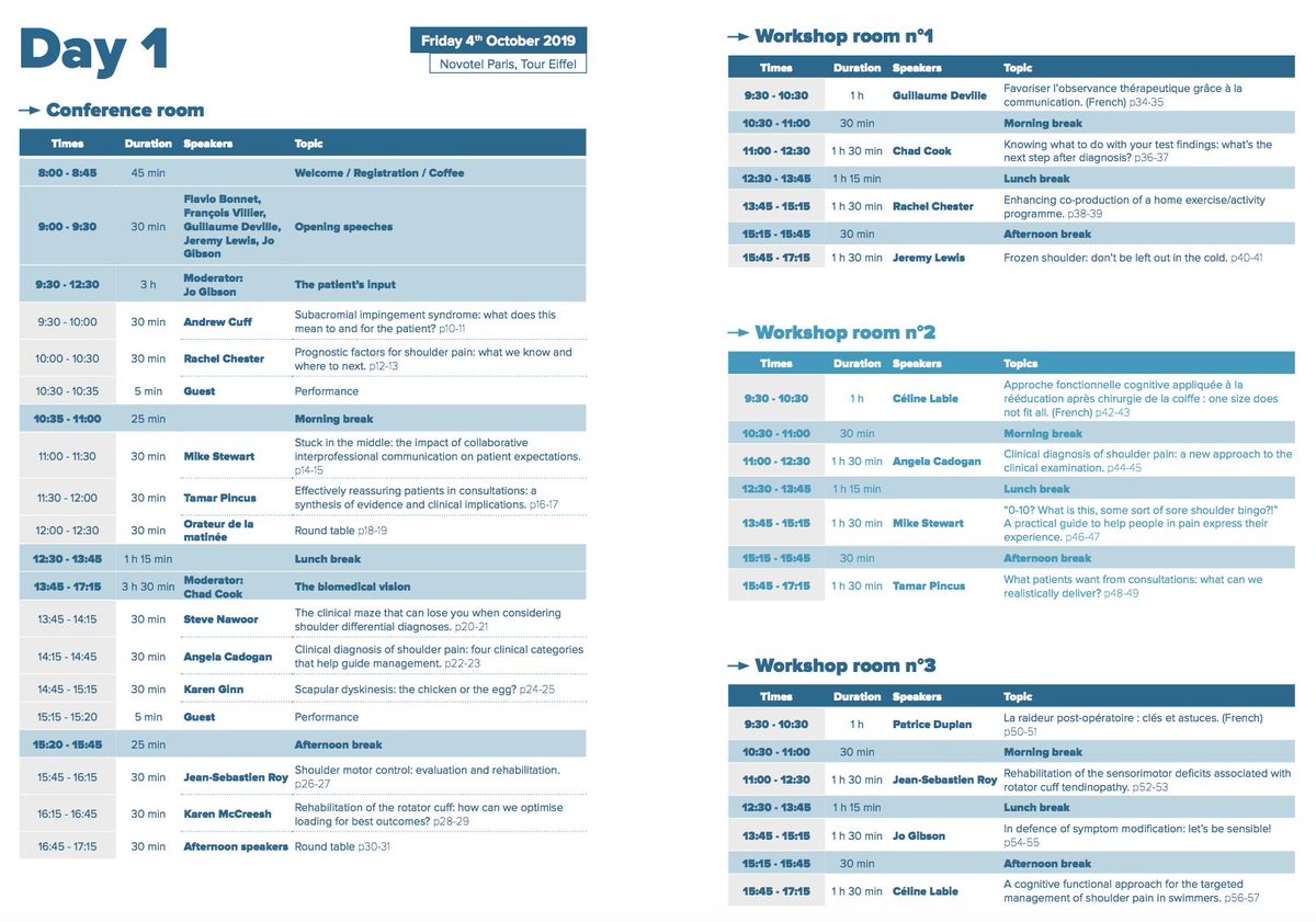😍 Here's is the Final Program for the Paris Shoulder Summit in France 🇫🇷 Next Week ! 😯 What a line-up right ?! 19 speakers coming from 7 countries ! 🇬🇧 🇦🇺 🇮🇪 🇺🇸 🇨🇦 🇳🇿 #BeReady and Use #PSS2019 to follow Live the Conference !!! RT Appreciated 😇