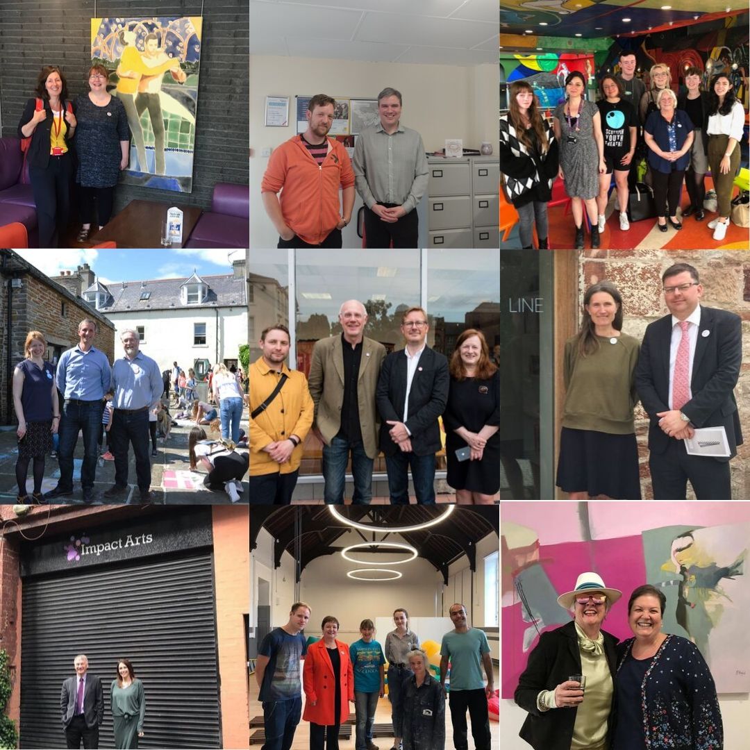 We believe that artists should play an integral role in planning for a future vibrant #Scotland. Our #ArtinAction summer campaign allowed #MSP's across The country to discover how #ContemporaryArt can feed long term change in our communities, building empathy and resilience.