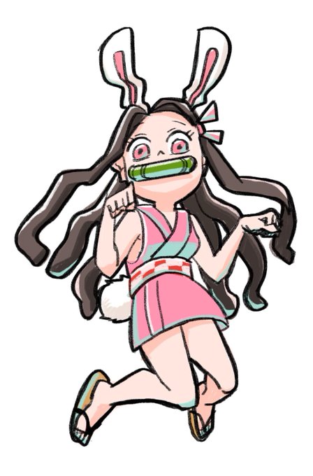 𝐲𝐮𝐦𝐢𝐧𝐢さんがTwitterに投稿した竈門禰豆子(鬼滅の刃)のイラスト。