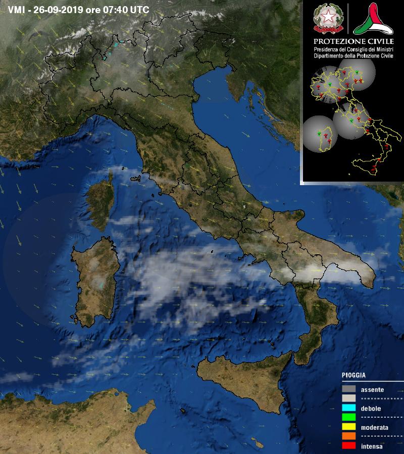 Mappa radar pioggia - #allertameteoTOS - 28/09/2019 11:00 - Protezione Civile - protezionecivile.gov.it/jcms/it/mappa_…