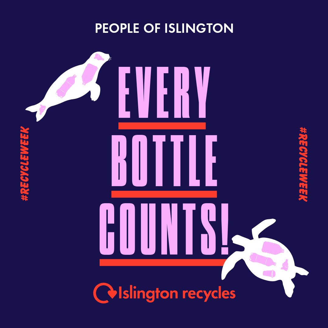 IslingtonBC's tweet photo. Recycling. It’s in our own hands. Join the movement and see how one small change can make a difference https://t.co/E8FTbcGZ01 #recycleweek #itsinourownhands #smallchangeLondon #plasticplanet https://t.co/n1zpny2GrV