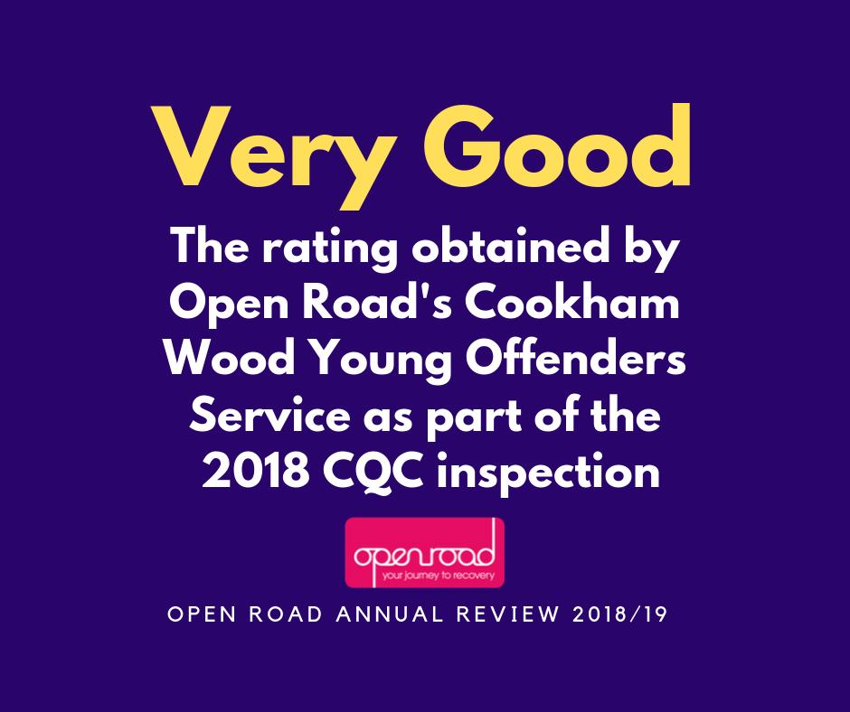 Open_Road's tweet photo. Open Road’s Cookham Wood Young Offenders Service obtained a rating of “Very Good” in the CQC inspection within the last year 
Read the full Open Road Annual Review 2018/19 here: https://t.co/YbBW0nbwOY

#charity #rehabilitation #secondchance #medway #youngoffenders #cookhamwood https://t.co/LQUDu4Zh62
