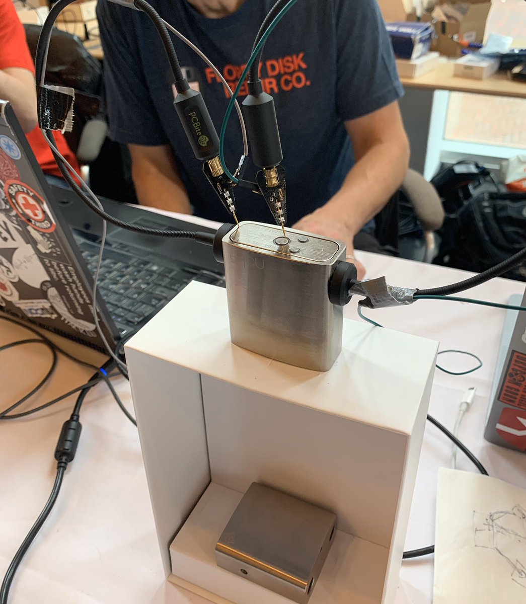 Yafsec's tweet image. Had a blast yesterday #pwning locks the weird way with my brother @rfidiot and his awesome team @hardwear_io. Have a safe trip back guys, and see you soon! \m/