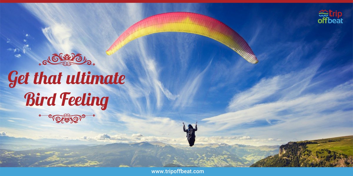 TripOffBeat's tweet photo. Let’s be honest, everyone has dreamt of flying like a bird in their childhood? What if you can actually do that for real?

#Paragliding is a thrilling #adventure sport which allows you to soar into the skies as well as relish a bird’s eye view of the region below you. https://t.co/BFm9sxCIyY