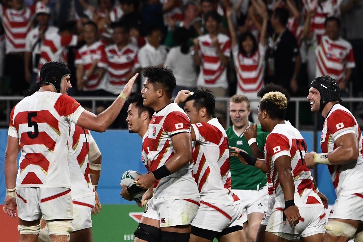 rugbyontnt's tweet photo. INCREDIBLE!

📆 19th Sep 2015
🇿🇦 South Africa 32-34 Japan 🇯🇵

📆 28th Sep 2019
🇯🇵 Japan 19-12 Ireland 🇮🇪

This team know how to pull off a World Cup upset 🙌 https://t.co/npQXkBXNWL