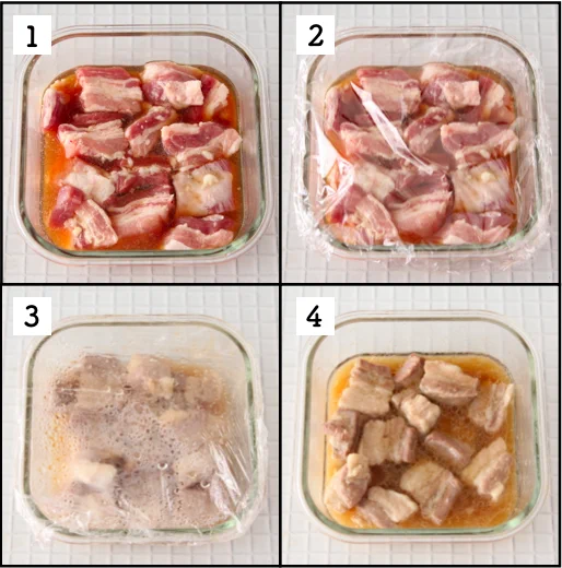 「豚のうま塩角煮♪」レンジで簡単！