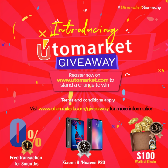 Utomarket's tweet photo. Be a lucky winner of the Xiaomi 9 in the #Utomarket giveaway! Register now on https://t.co/5tsGdAGtp1 to be among the lucky winners today! https://t.co/obmvIywUgh