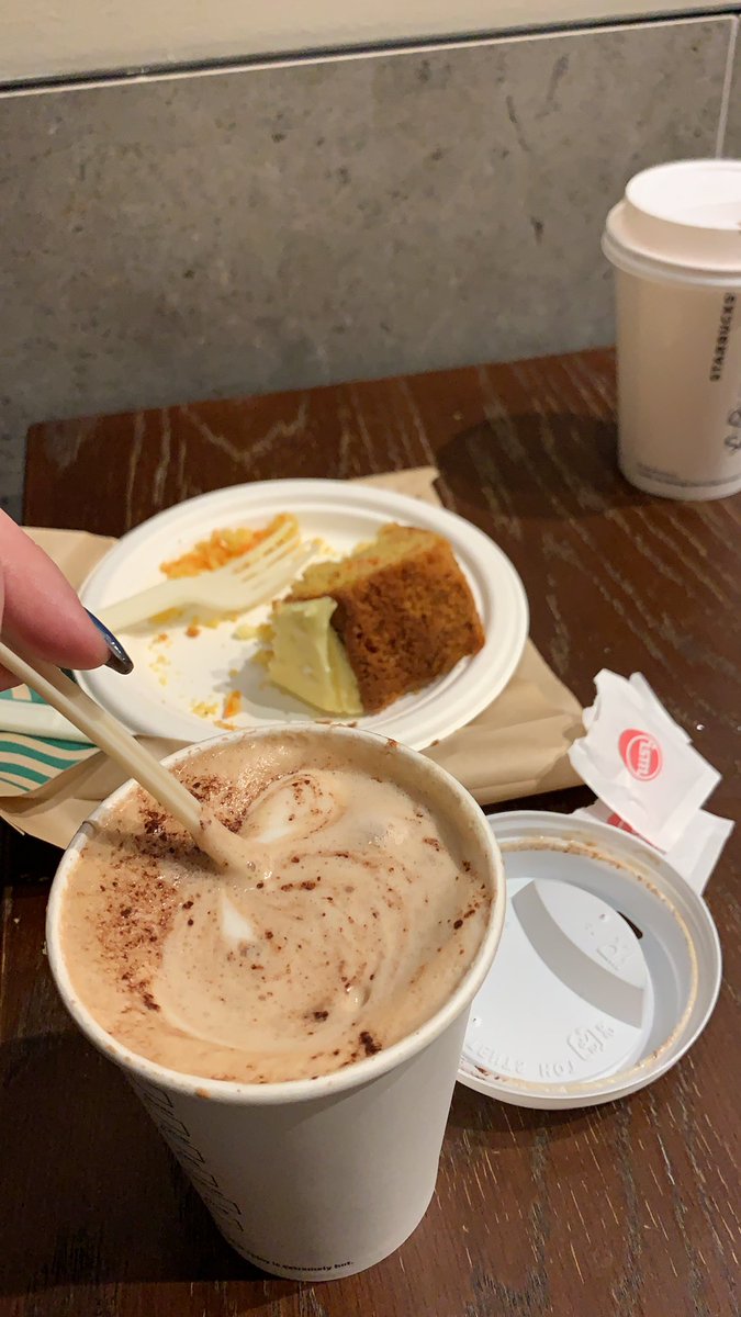 Hey <a href="/Starbucks/">Starbucks</a>, tide is out on the coffee and the carrot cake is super dry. Just spent $19, surely we can expect quality food when we visit? #grumpystaff #ibuymorewhenstaffarehappy