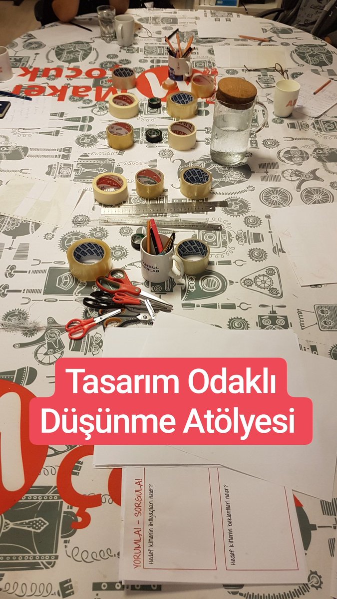 Maker_Atolye's tweet photo. Bugün Maker Atölye'de Tasarım Odaklı Düşünme Atölyesi var... #mastermaker #maker #DesignThinking #tasarım https://t.co/WmpzPd2tvq