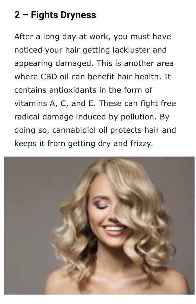 5 ways #CBD Oil Can Improve Your #Hair #Health! No2 👉🏻 #cannabis #beauty