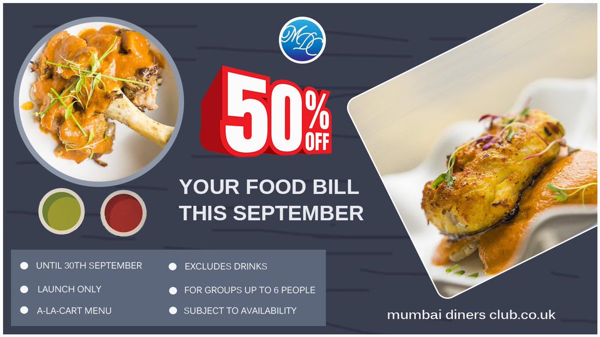 mumbaidiners's tweet photo. Exiting offer on Lunch. Get flat 50%off on your food bill. Book your sits now https://t.co/7T1gq15fBW
#indianfood #indianrestaurantedinburgh #HappyMahalaya2019 #edinburgh #indianrestaurant https://t.co/ZSkhoboWDR