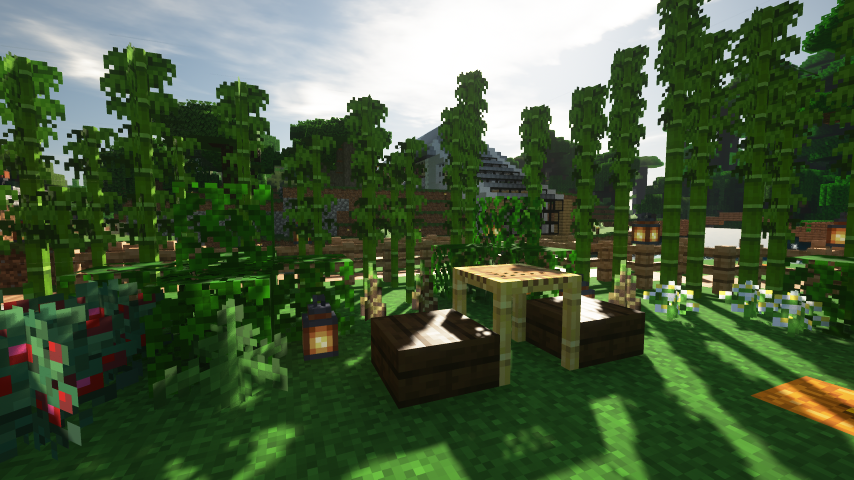 Sugimoto Yoshiaki 庭に竹を植えたいですよね 竹はクモの糸を上に置くと生育が止まり 高さを調整できます タケノコの状態も維持可能 Minecraft