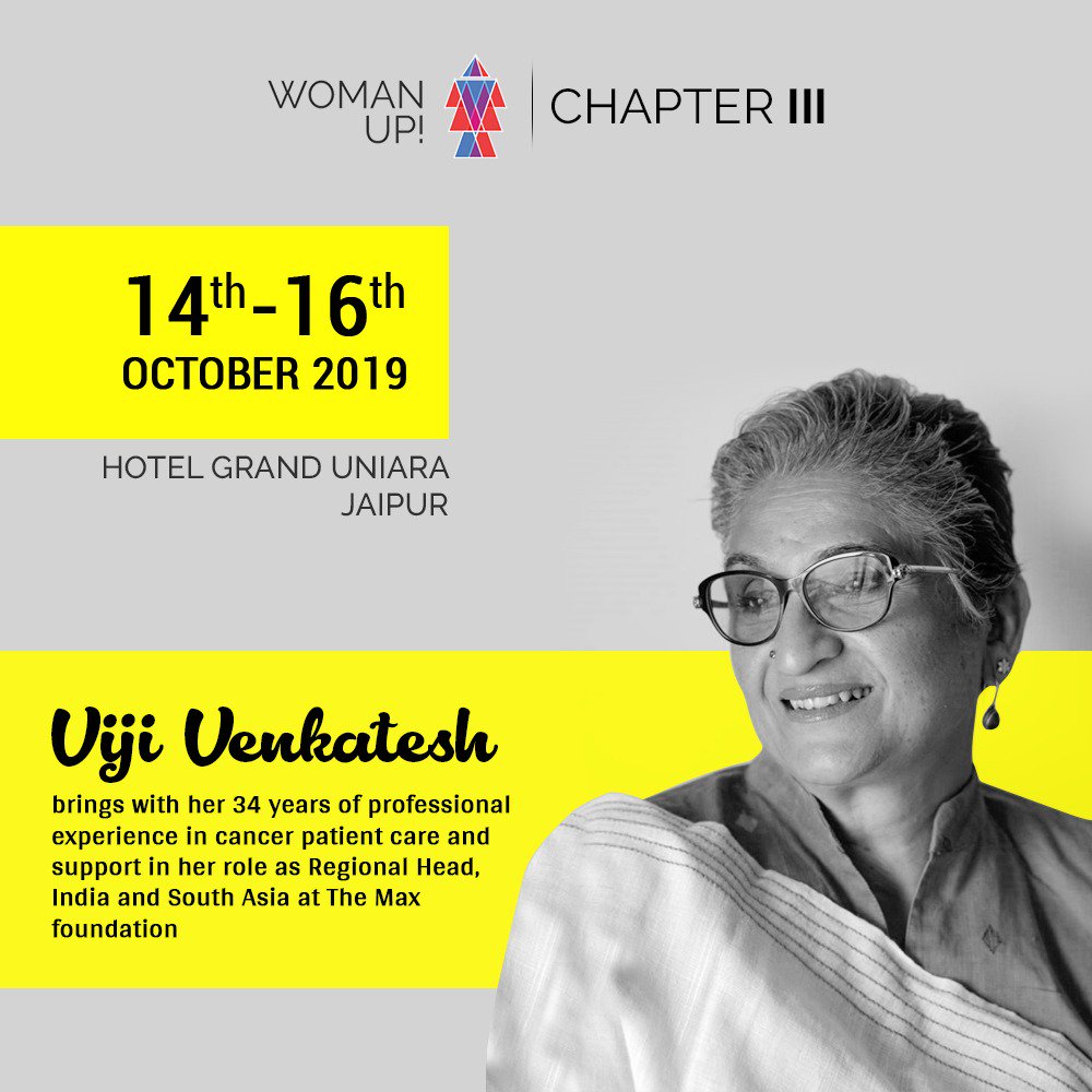 WomanUpSummit's tweet photo. Join her and a group of erudite speakers at #WomanUpSummit2019:
Dates: 14th - 16th October 2019 | Hotel Grand Uniara, Jaipur
Visit us: https://t.co/UMEbaZoMDe
#WomanUp #WomanUpSummit #Summit2019 #Jaipur #JaipurEvents #JaipurSummit https://t.co/bgl6fAgOS3