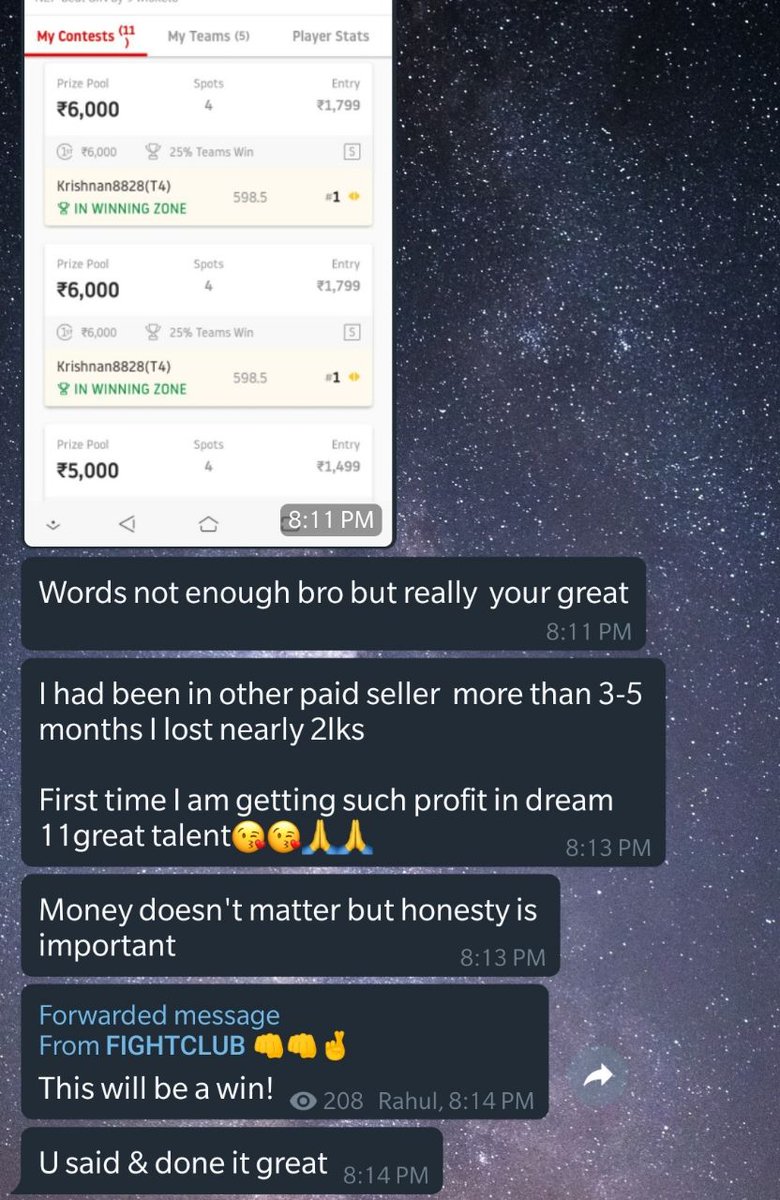 FANOFFIGHTCLUB1's tweet photo. YESTERDAY ONLY WE SAID V WL WIN AND  WE WON. its CALLED BELIEF IN V HAVE IN #RAHUL  BHAI. its sandeep lamichane  who made us win...by big margin😬😬😇😇😇😇😇 TQ SANDEEP @FIGHTCLUBD11 #NEPvSIN #BhagatSingh #drem11 join our telegram open channel
 @FIGHTCLUB_DREAM11 https://t.co/S9mHy5FeUU