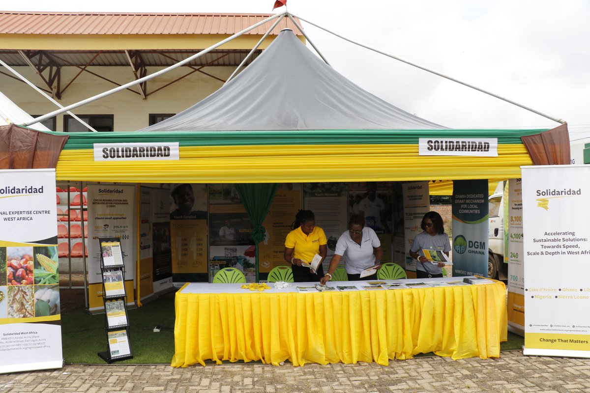 Solidaridad_wa's tweet photo. Interested in knowing more about @Solidaridad_wa cocoa work stream? Visit our stand as we showcase our #innovative cocoa programmes @masoghana #CORIPII #LICSIP #AFC Join us for #ChangeThatMatters
#cocoaday @ghcocobod https://t.co/C2m8wUxc99