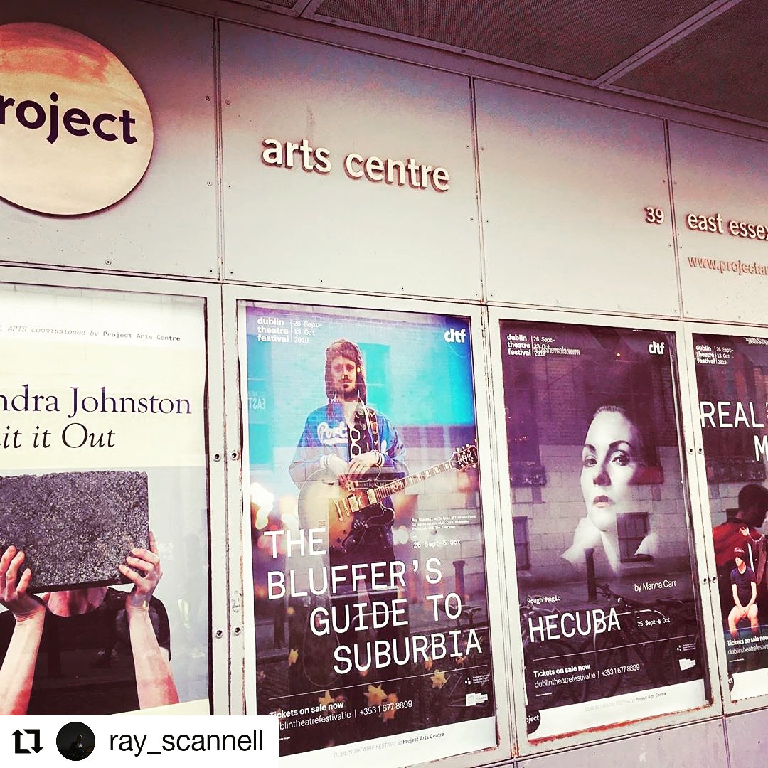 fionaluciamcg's tweet photo. Catch this if you can! Great show! #BluffersGuideToSuburbia #ProjectArtsCentre #DTF19 #rayscannell https://t.co/3CRmuAFLEF