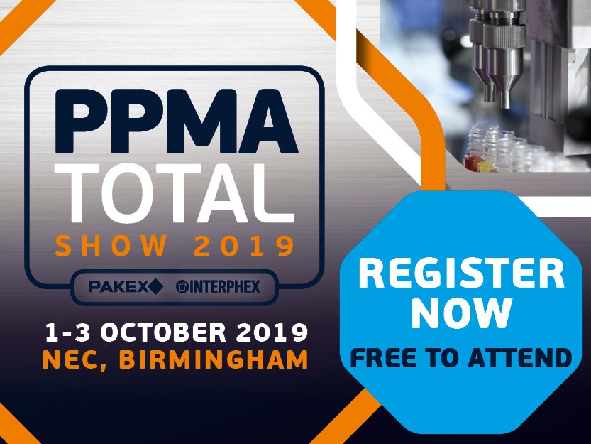 theautomateuk's tweet photo. Packaging Innovation Matters: register today for our Greatest Show ever.  See the latest #processing equipment and #packaging machinery, #robotics #automation and #machinevision systems at #PPMATotalShow2019 (1-3 Oct). 

Sign up for FREE: https://t.co/oize4NxXvH https://t.co/22oZ3nsUme