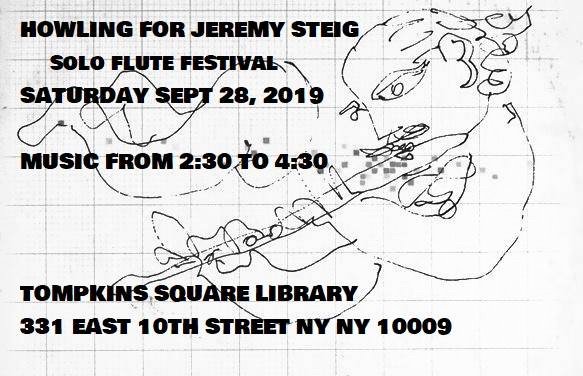 I will perform two events today.

♪Solo flute festival HOWLING FOR JEREMY STEIG 
2:30-4:30
TOMPKINS SQUARE LIBRARY 
331 EAST 10TH STREET NY 10009

♪SAKAI group at UkeHut
8:08pm
SAKAI(Vo,Gt,Ukulele) 
Haruna Fukazawa(Fl)
Nobuki Takamen(gt） 
36-01 36th Ave,Long Island City NY