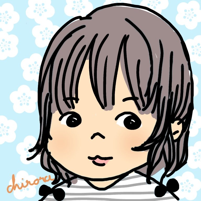 チロル 3y 娘の描き方模索中 今日はパパと散歩に行ってコスモスを1輪持って帰ってきた 産前は風景画と10代 代くらいの女性がほとんどで たまに動物や男性を描いていて子どもを描いてこなかったから簡単で可愛い絵柄を模索してます 育児