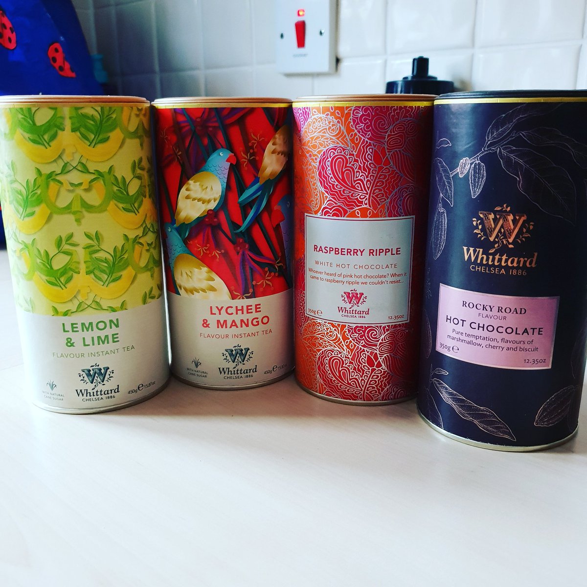 So excited to try out my new tea and hot chocolate flavours! Nom! XD #tea #hotchocolate #fruit #cosy #whittardtea #whittardofchelsea @whittarduk