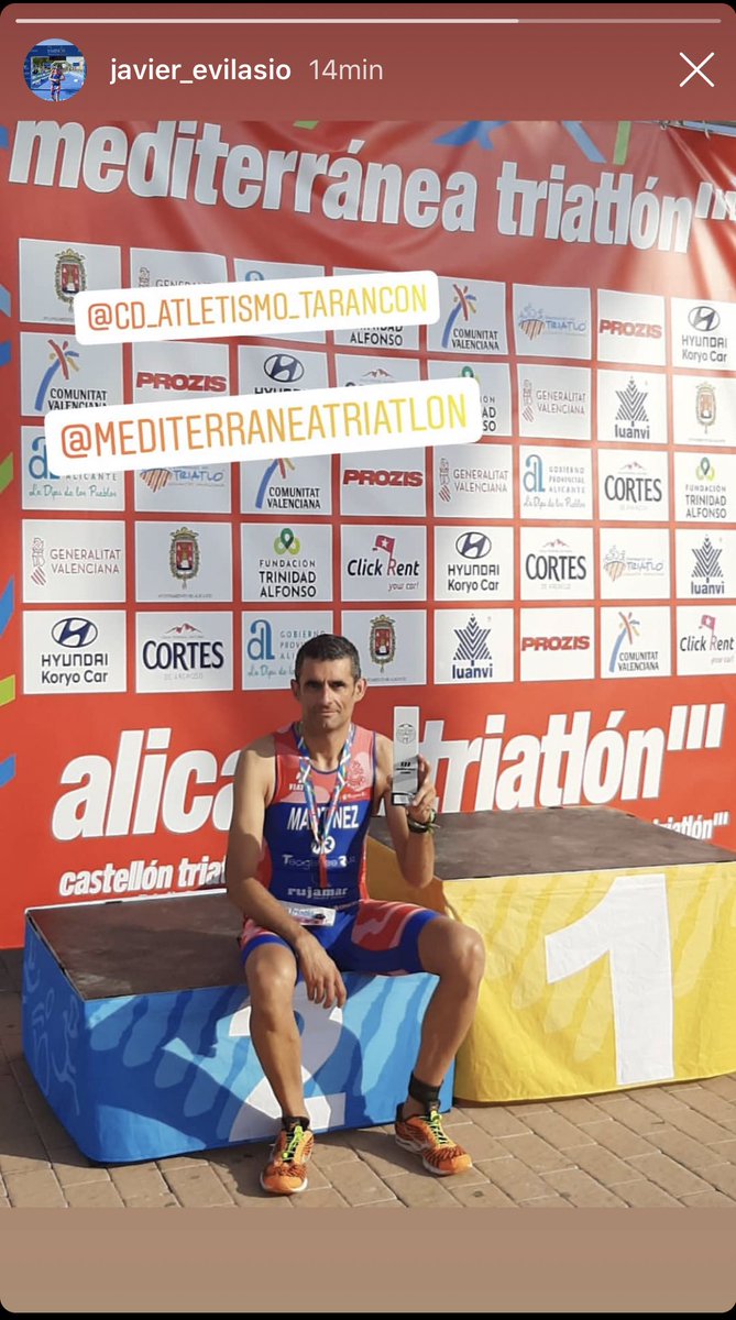 Nuestro Atleta Javi, en la mediterránea triatlon