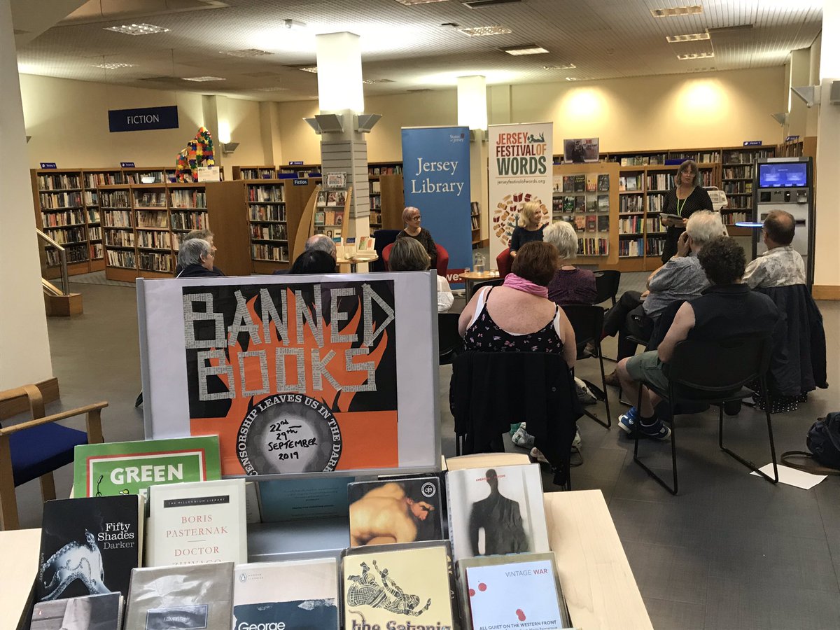 JerseyLibrary's tweet photo. Heroines, Histories and Handmade Books about to start in the Library with poet Mary Thompson and her daughter and actress Cathy Sara. #JFOW https://t.co/wTEI66ffzZ