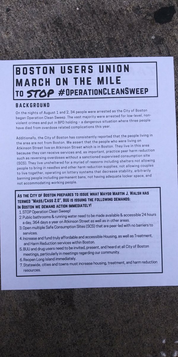 BlackAndPinkMA's tweet photo. #EndCleanSweep organizers are circulating this flyer https://t.co/pcg5FEEjoE