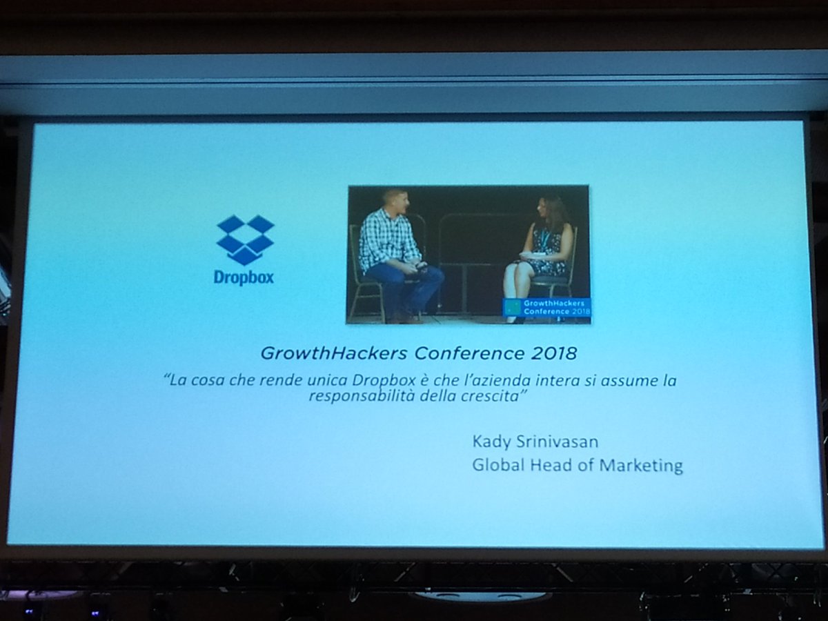 "L'ideale per un'azienda è che tutti si sentano responsabili per la #crescita. È quello che è accaduto in <a href="/Dropbox/">Dropbox</a>"
<a href="/SeanEllis/">Sean Ellis</a> a #MarketingForum 
@performancestra <a href="/b2commerce/">b2commerce</a> 
#Marketing #Growth #GrowthHacking #culturaaziendale #cultura