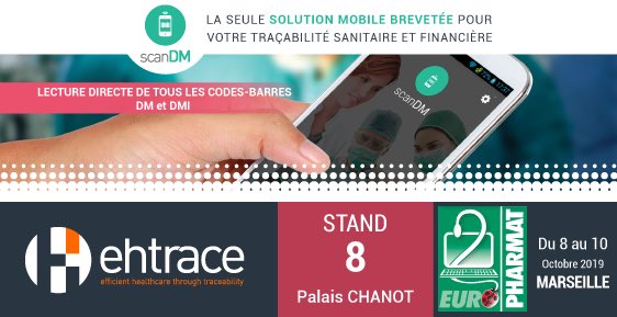 ehtrace's tweet photo. @europharmat MARSEILLE🔜⏳
Prenez contact avec nous pour votre présentation de #scanDM !!!      https://t.co/BxAfTcP6ZQ        @OmeditPdL @omeditcentre @omedit_idf @omedit_NAG @OMEDIT_ARA @OmeditBretagne @HdfOmedit @OmeditPacaCorse @OMEDITHN https://t.co/4Vp9vQATvW