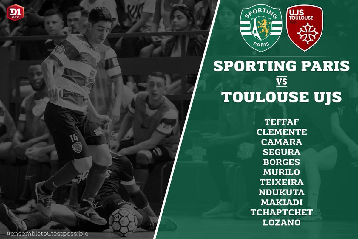 ParisSporting's tweet photo. Les 11 convoqués pour cette deuxième journée du Championnat de France de Futsal, opposant le Sporting Paris à @ujstoulouse.

📅 Samedi 28 Septembre 2019
🏆 🆚 UJS TOULOUSE
📍 Gymnase Pierre de COUBERTIN
🕓 18h

#ensembletoutestpossible https://t.co/XCcHOV3XNS