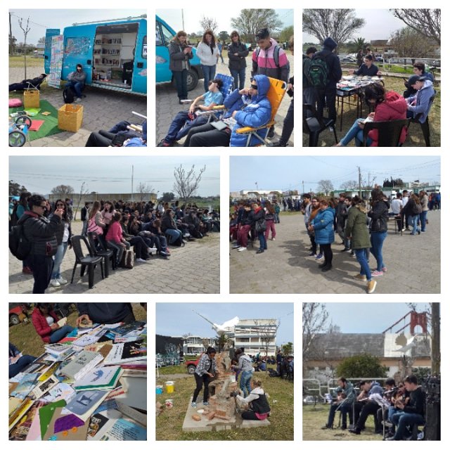 marilepel16's tweet photo. Algunos momentos vivenciados en la Maratón de Lectura organizada por los alumnos de Bibliotecologia de ISFDyT N° 31👏👏👏 para todos los que hicieron posible llevar la lectura más lejos!!! #necolee #mesumoaleer #maratondelecturanecochea https://t.co/8qh9h3SfXM