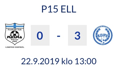 KoiPS_P04's tweet photo. P15 ELL Jatkosarja
FCFJ - KoiPS 0-3 (0-0)
#koips #koipsvantaa #palloliitto https://t.co/gFIXZT8MKG