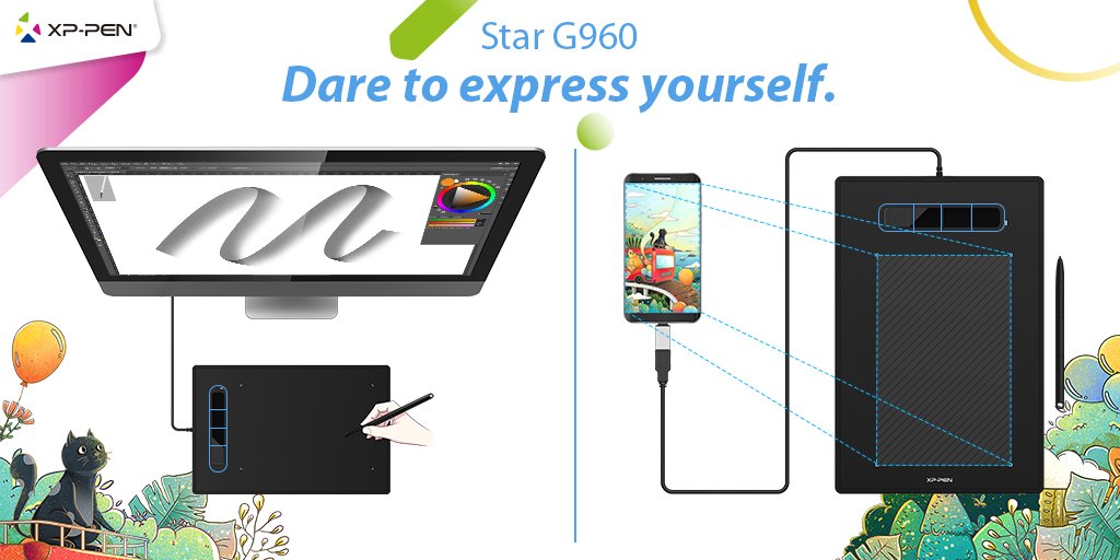 XPPEN's tweet photo. Introducing the #StarG960 📣, the best option for the beginners. 😉
Including 4 express keys, 8192 pen pressure, battery-free stylus, it can also work on Android smartphone!
If a limited budget, we think it is the best option for you to try
Grab the sales👉https://t.co/ZbI21VHGtt https://t.co/TjtYpEABKe