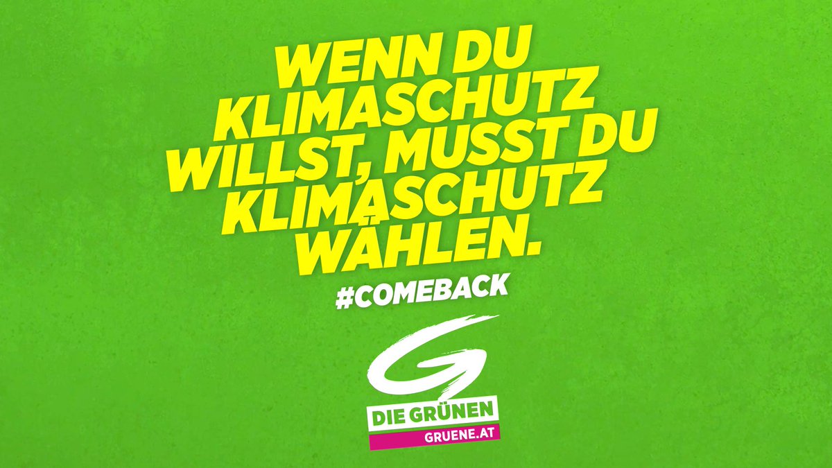 Sonntag wird gewählt 🇦🇹
Vertrau bitte nicht auf Umfragen. 
Es kann wieder knapp werden. 
Wenn Du Klimaschutz willst,
musst Du Klimaschutz wählen.
#comeback 🌍
 #nrw19 #zurueckzudengruenen