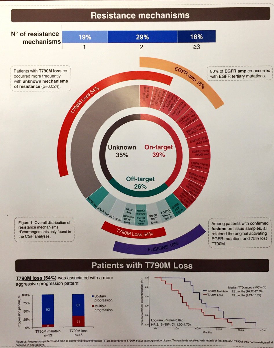 BenjaminBesseMD's tweet image. Resistance post osimertinib: acquired fusion in 16% of the NSCLC, all can be targeted (RET, FGFR3, BRAF, ALK)!!
Much more fusions than reported because most studies at resistance are on ctDNA.
16% is what we find with RNAseq on a fresh tissue biopsy (n=31). 1526P #ESMO2019