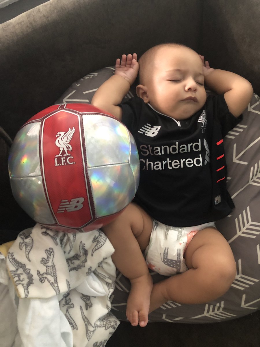 reggiecardozo's tweet photo. Waiting for his boys in red to score the first goal. #Liverpool #MyPLMorning #suttonjames #YNWA #LFC @LFC @NBCSN https://t.co/dGwzIedsYE