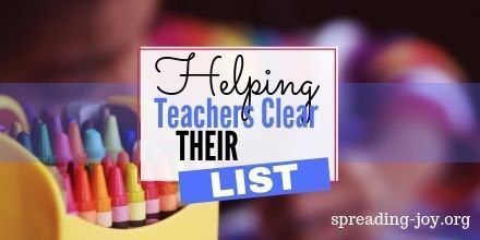 Good morning Friends☕️

#makeadifference for ONE person today. 

Please pick one list and one item and be a HUGE blessing to a teacher today

If you can’t please Retweet &amp; Share spreading-joy.org/site/clear-the… 

We can’t do everything but we can do something! 

#Giveback #gratitude