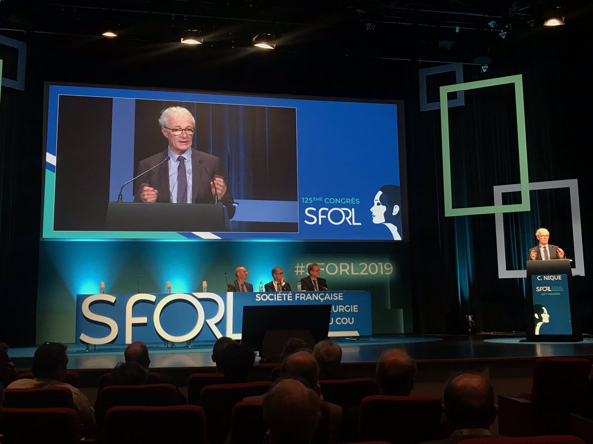 twittorl's tweet photo. Discours du Président du congrès de la SFORL 2019, Professeur Alain Uziel, et du Président d’Honneur du congrès 2019, Monsieur Christian Nique #SFORL2019 https://t.co/SazADi5GhX