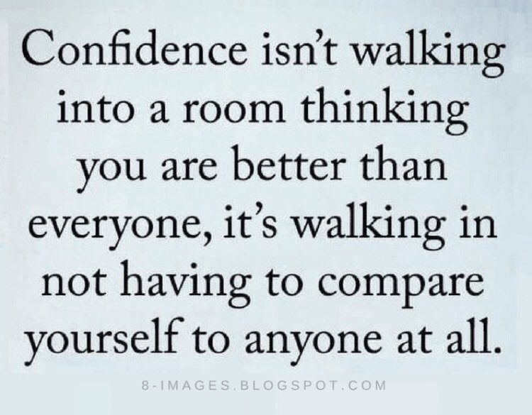 My positive affirmation today: I will confidently walk into a room feeling no need to compare myself to anyone. I have no need to feel inferior or superior. Just a burning desire to enjoy being ME! #StarfishClub #IAM #BeYOU