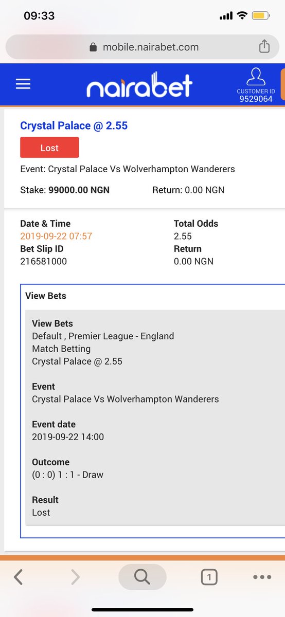 cee_awak's tweet photo. @NairaBET Betslip ID : 216581000

Username : Comfortawak

Reason: I think I should win because, I was already in the winning celebration spirit when Wolverhampton equalized at 8 seconds to go. The game was 1-0 at 90th minute, they equalized at 94:52🥺 #nairabetnearwin https://t.co/LcYM2QsuL3