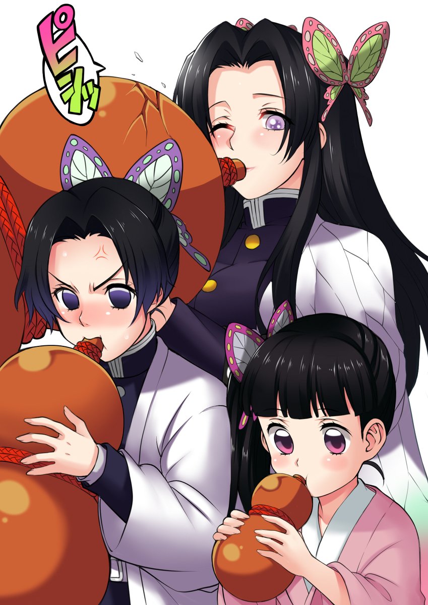 瓢箪割訓練を行う胡蝶姉妹とカナヲがかわいい 笑