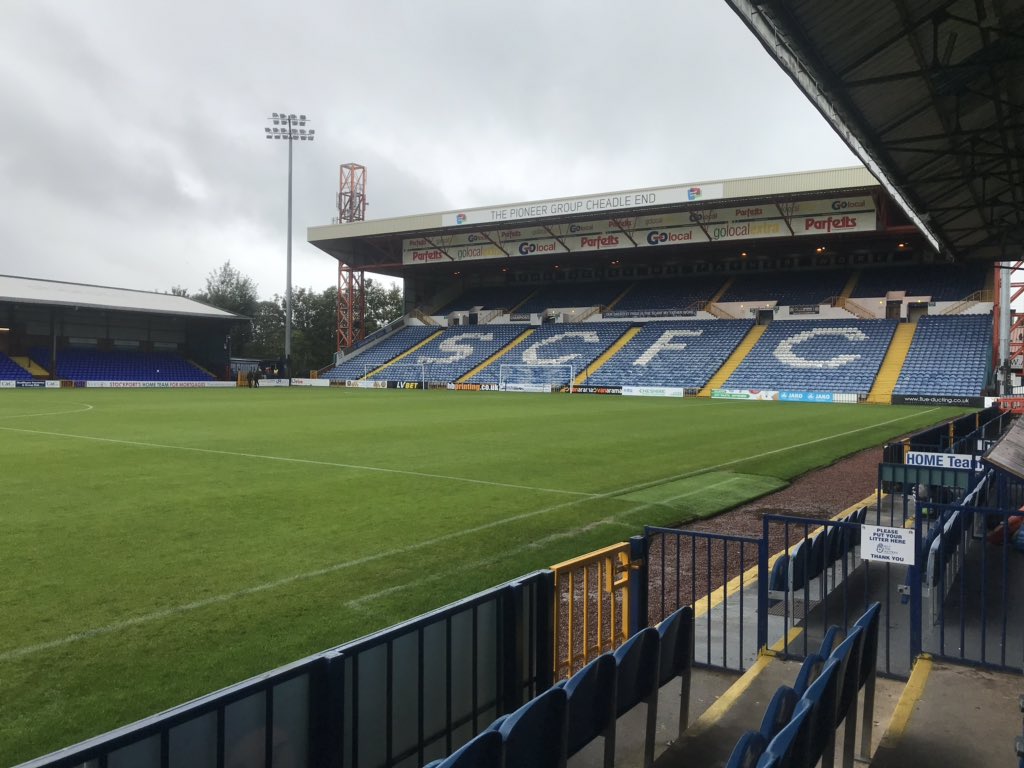 StockportCounty's tweet photo. Here we are at Edgeley Park, where the weather has been very varied to say the least!
An hour and a half until kick off! Who’s ready for our first match in eight years against Torquay?
#stockportcounty #COUTOR #uth https://t.co/ORlGZUTrkq