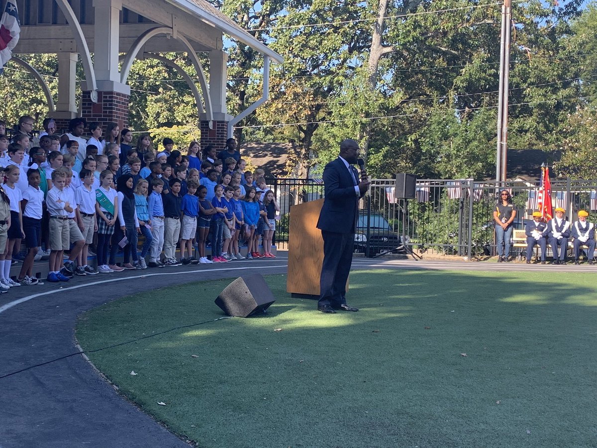 FrankScottJr's tweet photo. Yesterday morning, I had the great opportunity to discuss patriotism with Forest Park Elementary and the @FPRangersPTA for their annual Patriotic Assembly! #UniteLR #ItsTime https://t.co/WPZ3SaGQDb