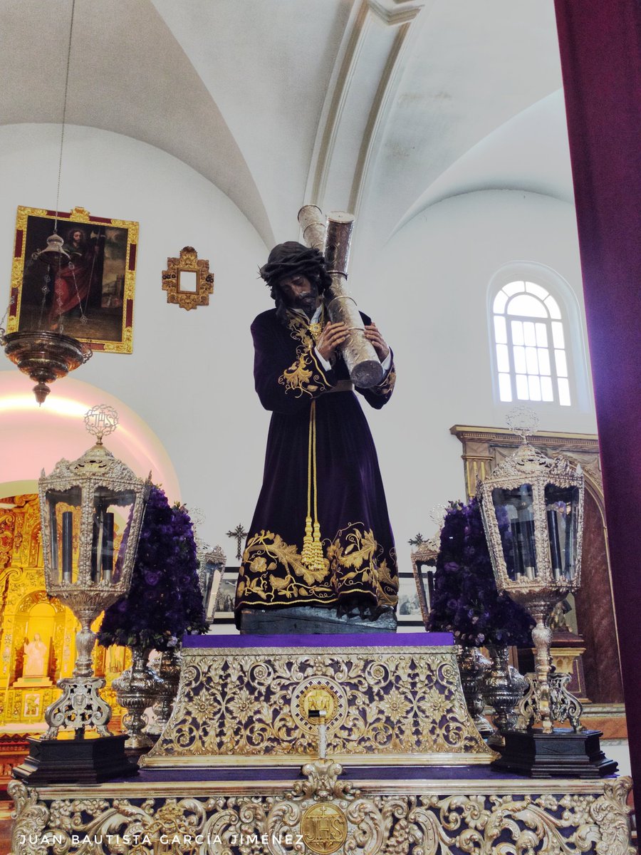 Ntro Padre Jesús Nazareno de #LaRambla preparado en su paso de plata para el solemne traslado hasta su Iglesia del Espíritu Santo esta noche después de su estancia en #Córdoba por la <a href="/MagnaCordoba/">Magna Exposición Córdoba</a>