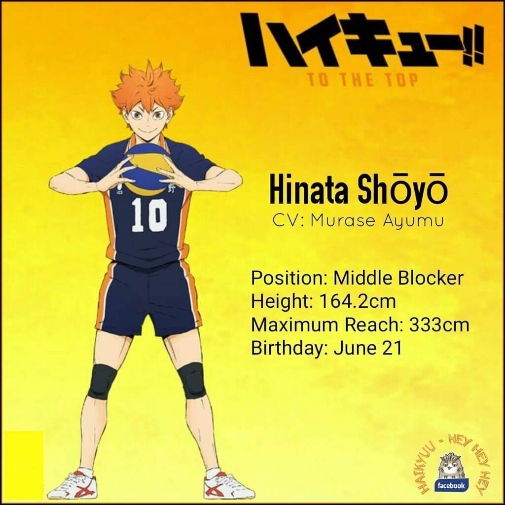 Updated character sheets of these - Haikyuu - Hey Hey Hey