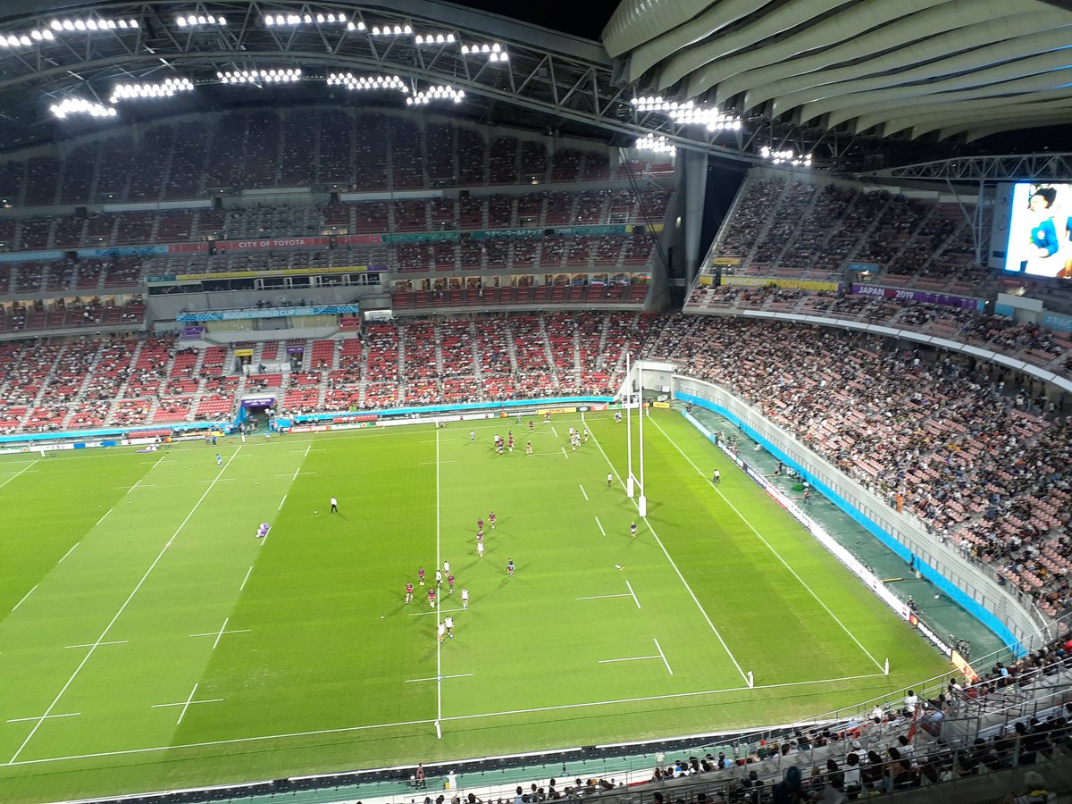 mk_caramel55's tweet image. 迫力でした！
ホントに観客が低い声で｢ビースト…｣とどよめいてた
#RSAvsNAM
#RWC豊田