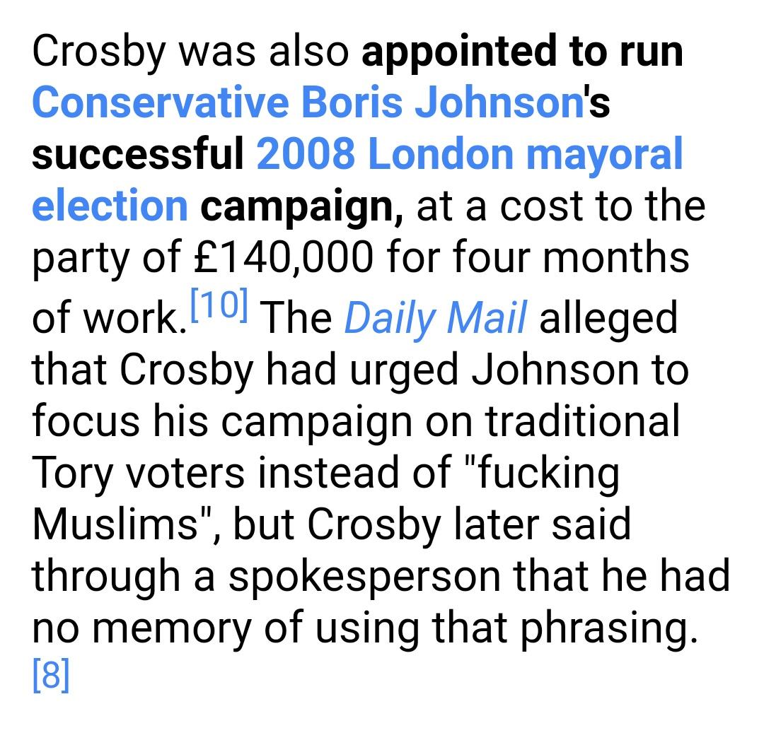 Oh dear, the plot thickens: Boris de Pfeffel of Spaffwaffle puts his pole-dancing Spinning Jenny in touch with Lynton Crosby, election campaign manager for right-wing parties in several countries.  https://bylinetimes.com/2019/06/21/the-transatlantic-triumph-of-trumpism-boris-johnson-a-plan-years-in-the-making/