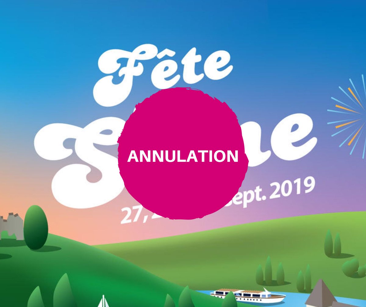 #FeteEnSeine 🥳 Après consultation du <a href="/Prefet78/">Préfet des Yvelines 🇫🇷</a> et étant donné les conditions climatiques, le Département est contraint d'annuler les animations prévues demain dimanche pour Fête en Seine. L'événement prendra fin ce samedi soir (sans projection en plein air d'Indiana Jones) ⚠️