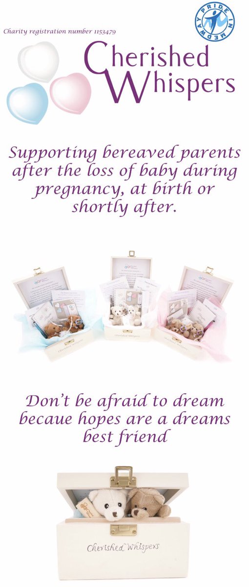 Cherished Whispers will be at Medway Maritime Hospital (Front Entrance) on 10th October 2019 for Baby Loss Awareness Week 9th -15th October, please come and say hello and help raise awareness 💙❤️💛 #medway_NHS_FT #makingadifference