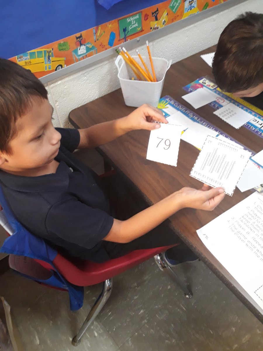 Wow! Our first graders are rocking this base-10 memory game! <a href="/samanthakyed/">Samantha Miller</a>  <a href="/PriceOwls/">Price Elementary</a> #placevalue #essentialmathstandard